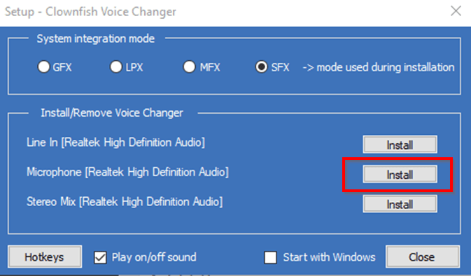 how to make music play from a url in clownfish for skype