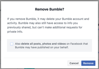 With bumble sign wont me let facebook in Troubleshooting