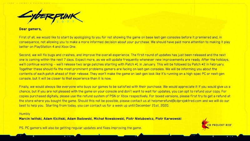 How To Get Refund For Cyberpunk 2077 On PlayStation 4 And Xbox One?