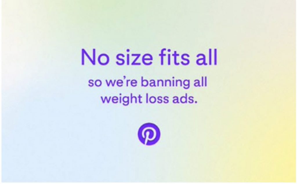 Pinterest Bans Weight Loss Ads