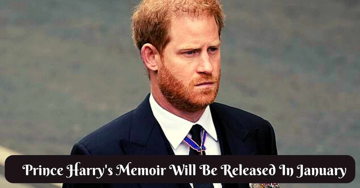 Prince Harry's Memoir Will Be Released In January